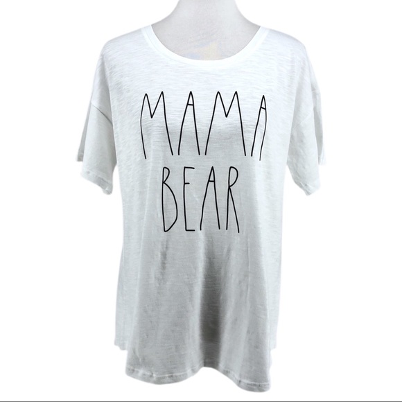 Rae Dunn Mama Bear White Short Sleeve 